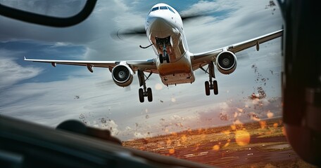 commercial airplane hitting drone