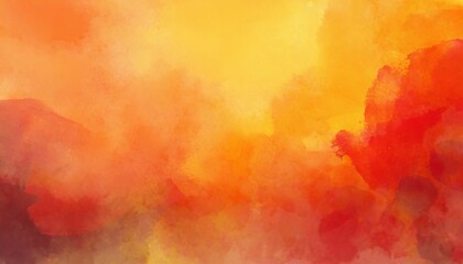 red orange and yelllow background with watercolor and grunge texture design colorful textured paper in bright autumn or fall warm sunset colors wallpaper - Powered by Adobe