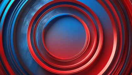 red and blue spiral circle orbit rotation abstract background with space for text generative ai