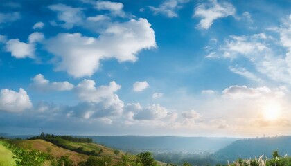 Fototapeta na wymiar beautiful blue sky cloudsfor background panorama of sky