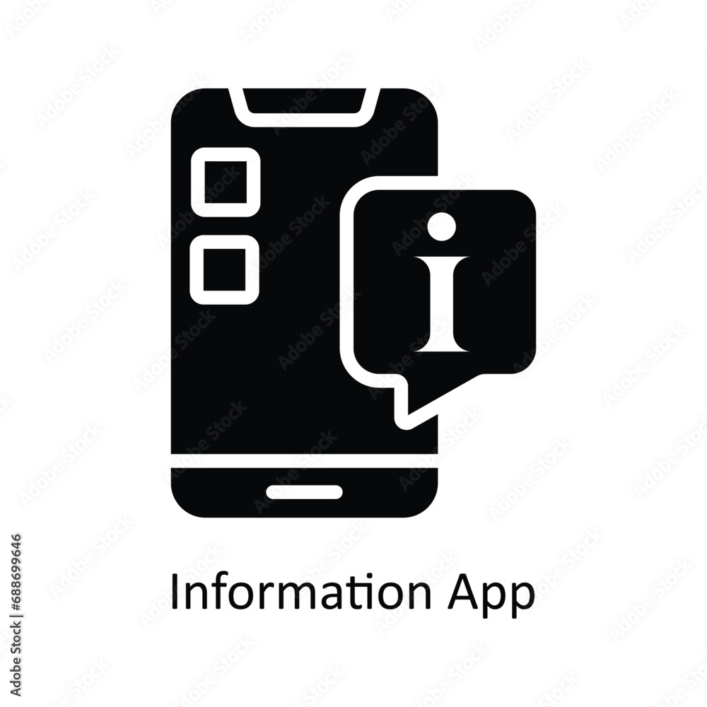 Poster information app vector solid icon design illustration. business and management symbol on white backg