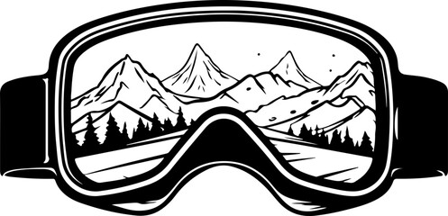 Ski Goggles SVG, Skiing SVG, Winter Sports SVG, Mountains svg, Snow svg, Adventure svg, Snow Sports svg, Alpine svg, Ski Goggles Clipart