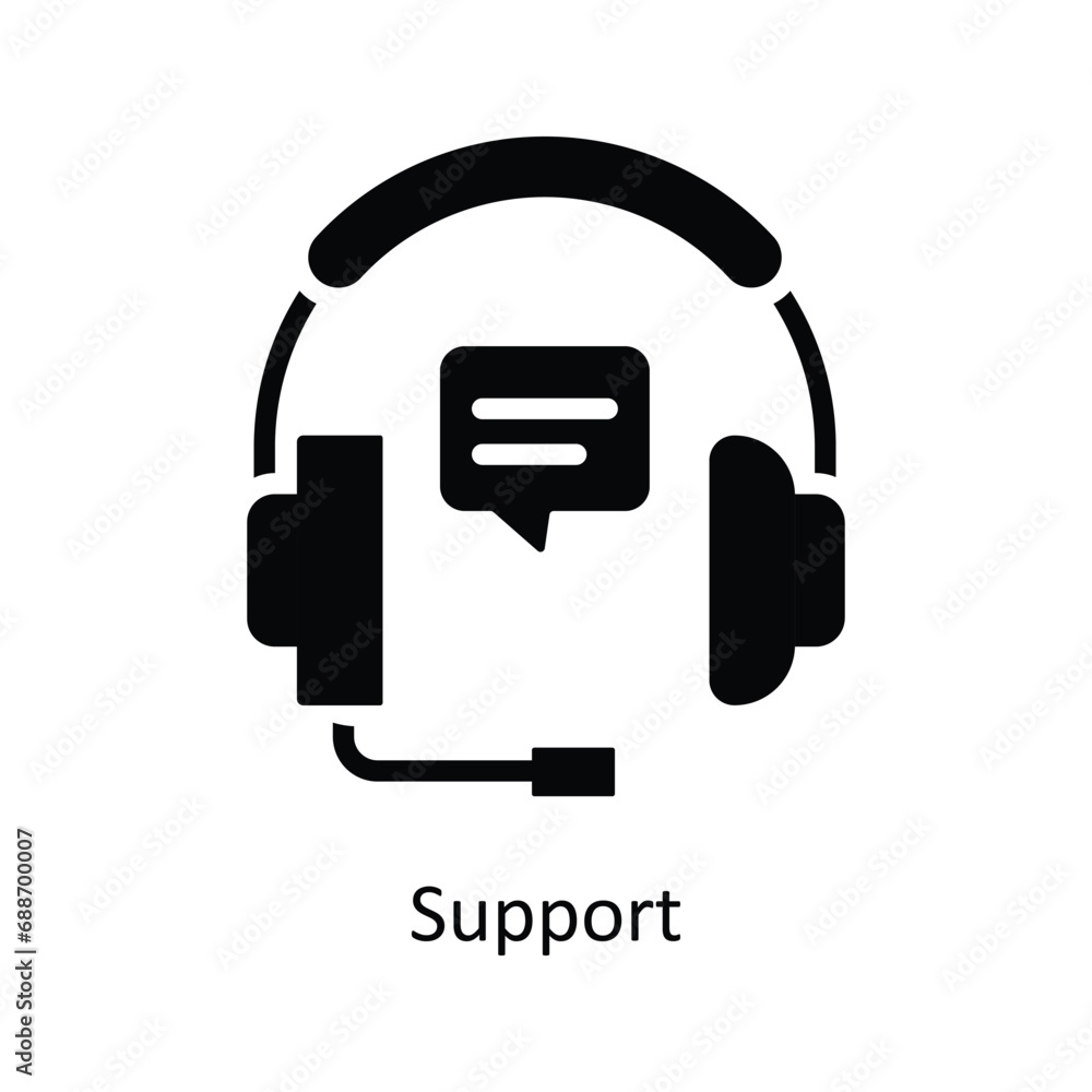 Poster support vector solid icon design illustration. business and management symbol on white background ep