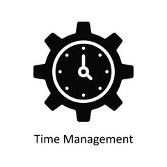 Time management vector solid icon Design illustration. Business And Management Symbol on White background EPS 10 File