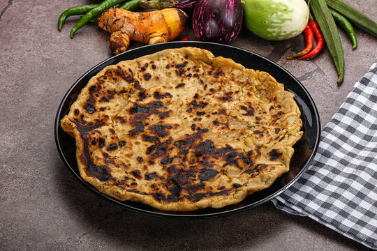 Indian cuisine stuffed Aloo paratha