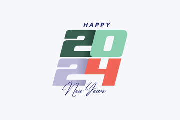 Happy new year 2024 square template - 2024 new year celebration - New Year Vector
