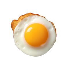 Fried egg isolated on transparent background