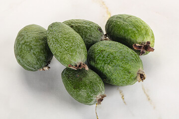 Ripe sweet huicy exotic feijoa