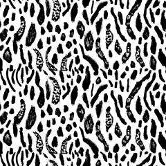 Leopard texture, monochrome hand draw leopard skin