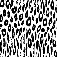 Leopard texture, monochrome hand draw leopard skin