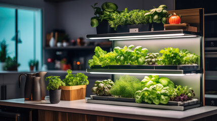 Automated hydroponic vertical garden in Smart Home eco-friendly