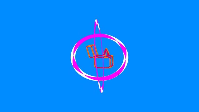 3D liter and fire with circle view of the motion background