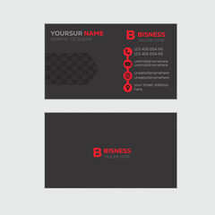  Minimal Individual modern creative  simple clean template vector design layout in rectangle size  abstract creative Modern red and black business card design