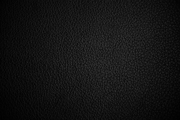 Dark black leather texture background whith copy space