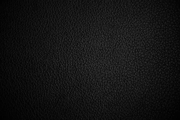 Deurstickers Dark black leather texture background whith copy space © Amona HD