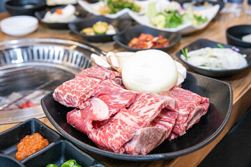 Korean beef Raw short ribs