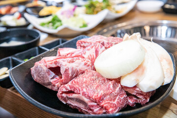 Korean beef Raw short ribs