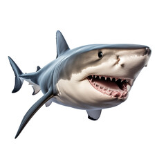 Fototapeta premium Shark isolated on transparent background.
