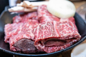 Korean beef Raw short ribs