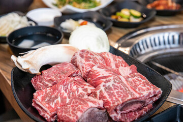 Korean beef Raw short ribs