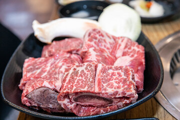 Korean beef Raw short ribs