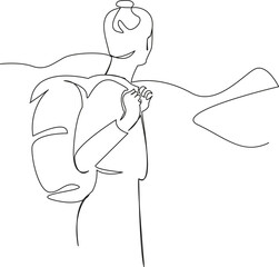 girl in the mountains