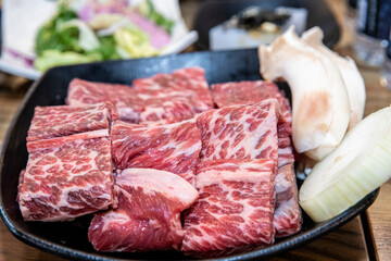 Korean beef Raw short ribs