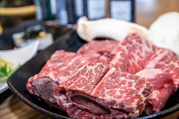 Korean beef Raw short ribs