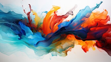 a captivating abstract art piece, reminiscent of a color paint explosion