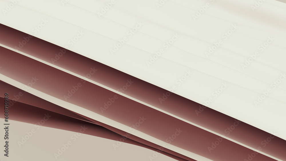 Poster neutral backgrounds soft tones beige brown background abstract fabric layers curved fold shapes 3d i
