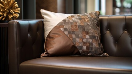 a captivating snapshot of a throw pillow with a textured fabric