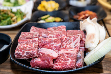Korean beef Raw short ribs