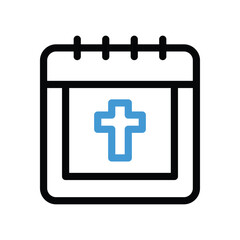 Obraz premium Cross Day icon vector stock illustration