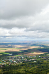 Belokurikha. Bird eye view vertical photo taken at the top of the Mount Tserkovka