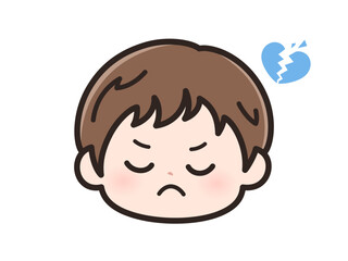 嫌いの男の子の顔
