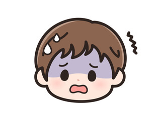 怖いの男の子の顔