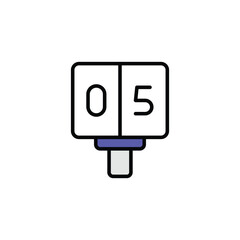 Score Board icon design with white background stock illustration