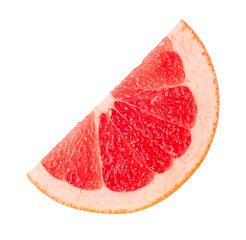 Piece of grapefruit isolated on white background