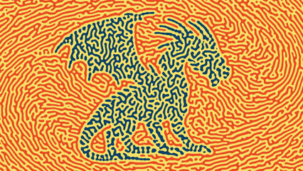Abstract Background Year of The Dragon Vector Illustration