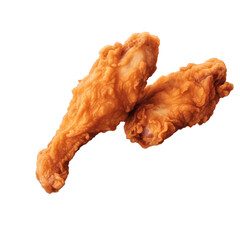 Fried chicken isolated on transparent background