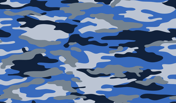 Full seamless camouflage texture pattern vector for military textile. Usable for Jacket Pants Shirt and Shorts. Winter army camo winter design for skin fabric print.