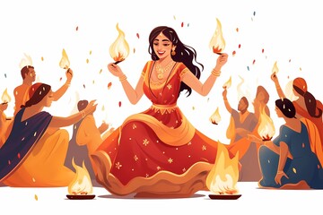 dancing girl in the fire