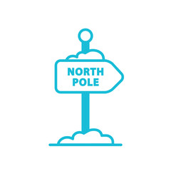 Direction North pole sign. From blue icon set.