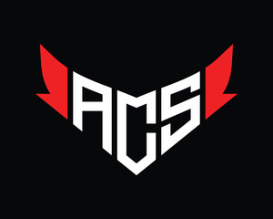 ACS letter logo design.