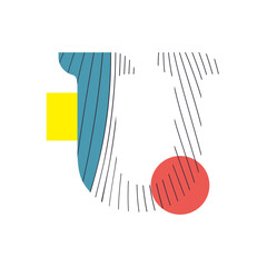 Abstract Geometric Alphabet Icon