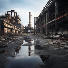 Fototapeta premium old abandoned factory