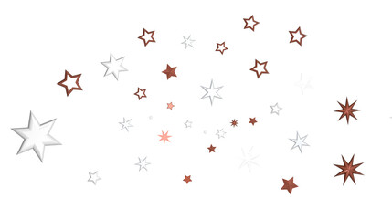 Stardust Christmas Shower: Mesmerizing 3D Illustration Depicting Descending Holiday Star Particles