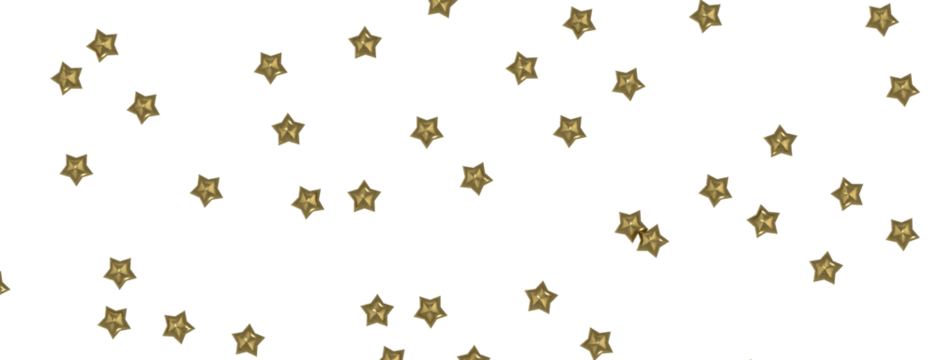 XMAS Stars - A gray whirlwind of golden snowflakes and stars. New