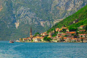 Perast town in the Bay of Kotor