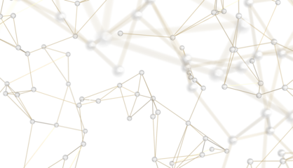 Neural network 3D illustration. Big data and cybersecurity